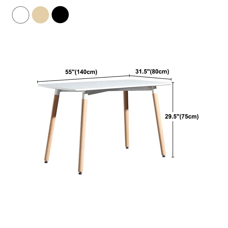 Eettafel in industriële stijl MDF 4 poten Eettafel voor eetkamer