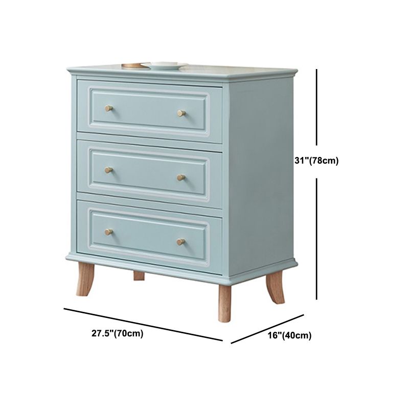 Contemporary Blue/ White Wooden Rectangle Accent Chest with Drawers