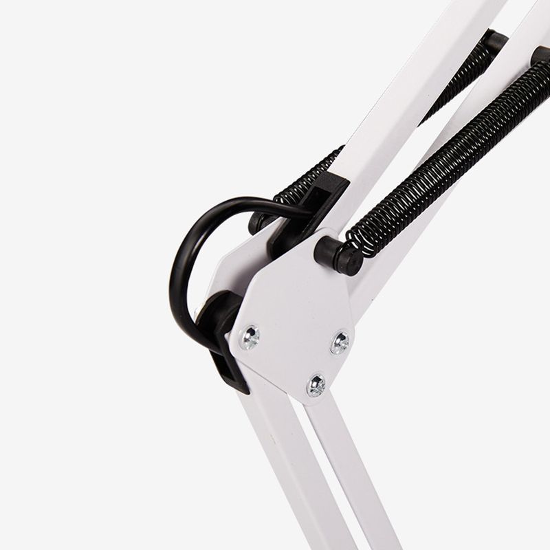 Nordic 1-Light Swing Arm Task Lampe Conical Light With Metal Shade for Study Room