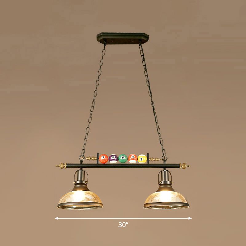 Billard Light Fixture Industrial Style Black Metal Island Pendentif For Restaurant