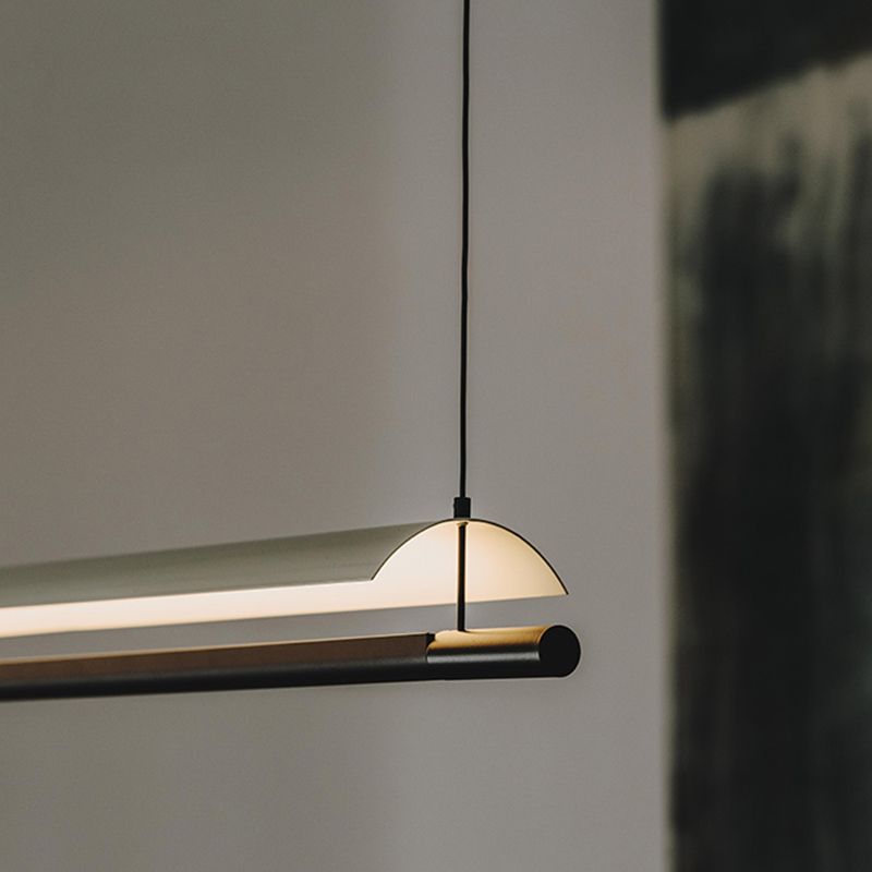 Modern Island Pendant Lamps Restaurant Hanging Light Fixtures with Metal Shade