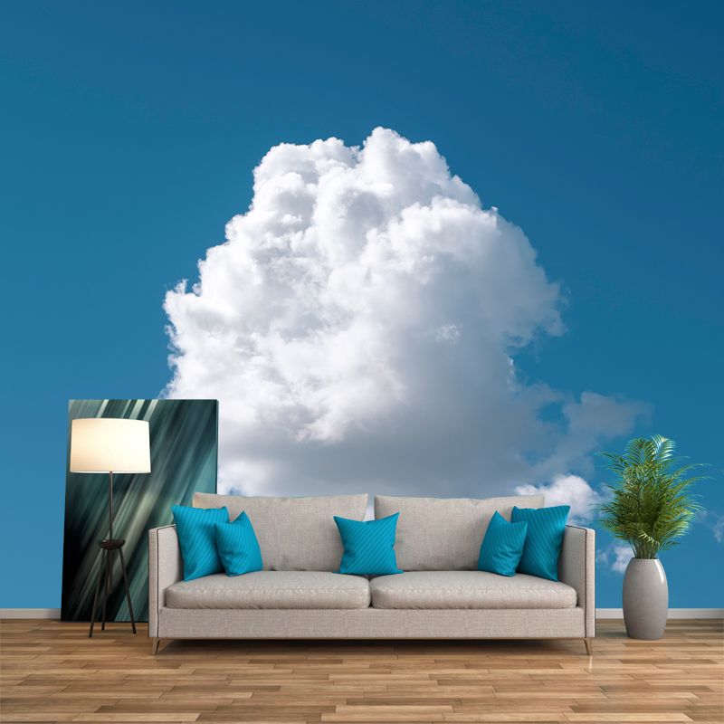 Modern Beautiful Scenery of Blue Sky Mural Wallpaper Stain-Proof Decorating Wall Art
