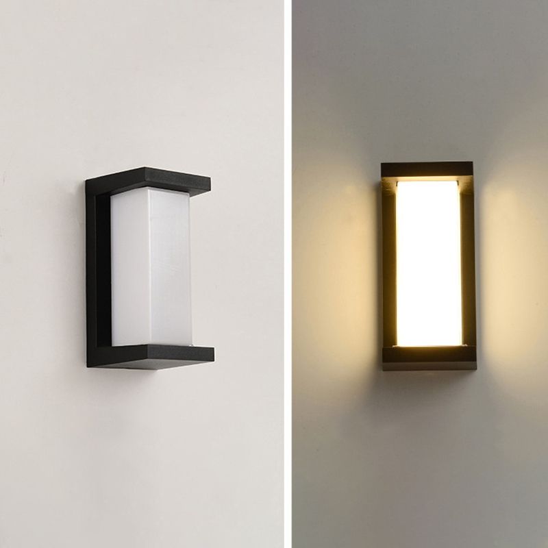 1-Licht geometrische Wandleuchten moderne einfache Style Metall-Wandbeleuchtung in Schwarz