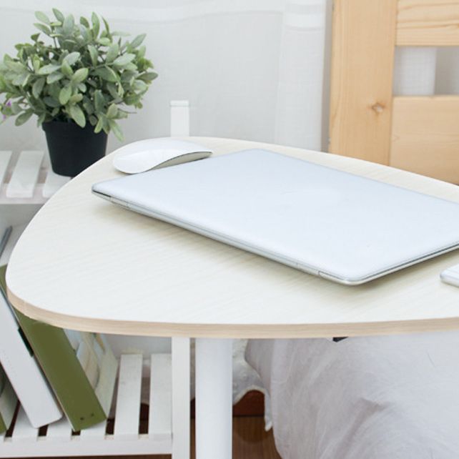 Contemporary Geometric Side End Table Metal Pedestal End Table