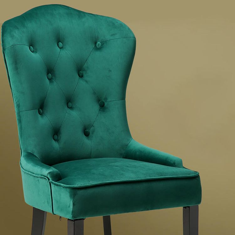 Nordic Style Solid Wood Dining Room Chair Upholstered Armless Chair for Home Use