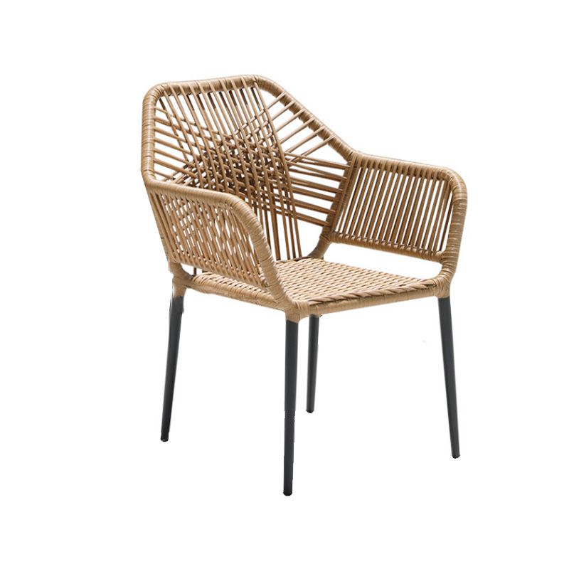 Tropical Rattan Patio Dining Chair Natural Outdoors Dining Chairs