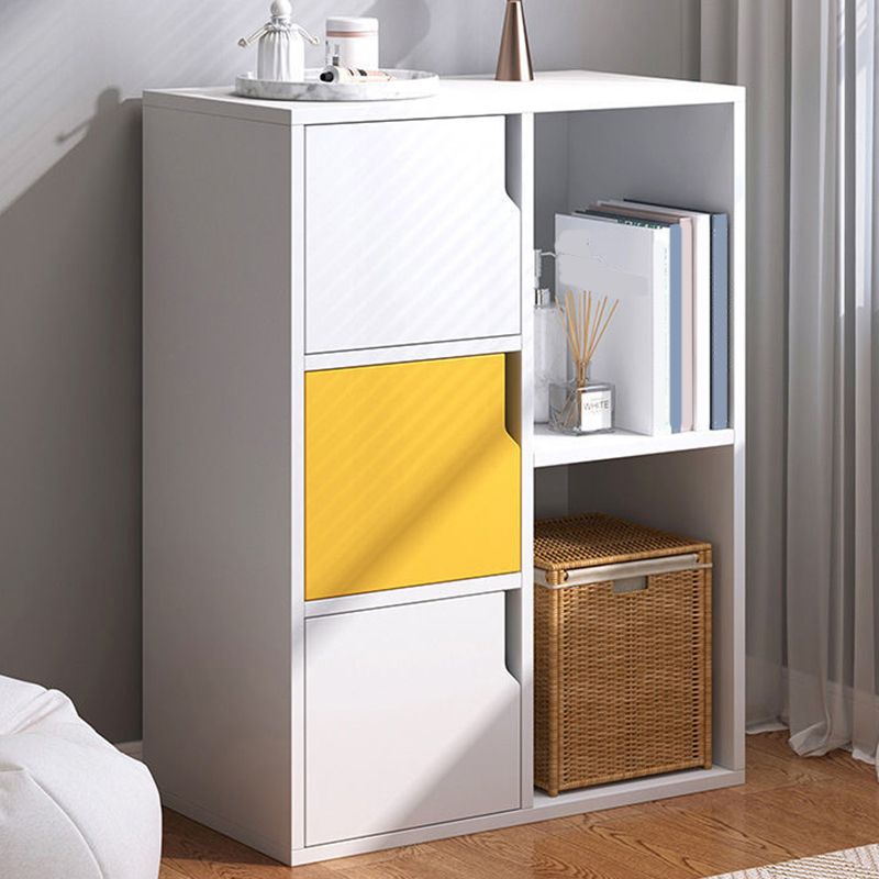 Wooden Side Cabinet with Shelves and Doors 9.44" Wide Storage Cabinet