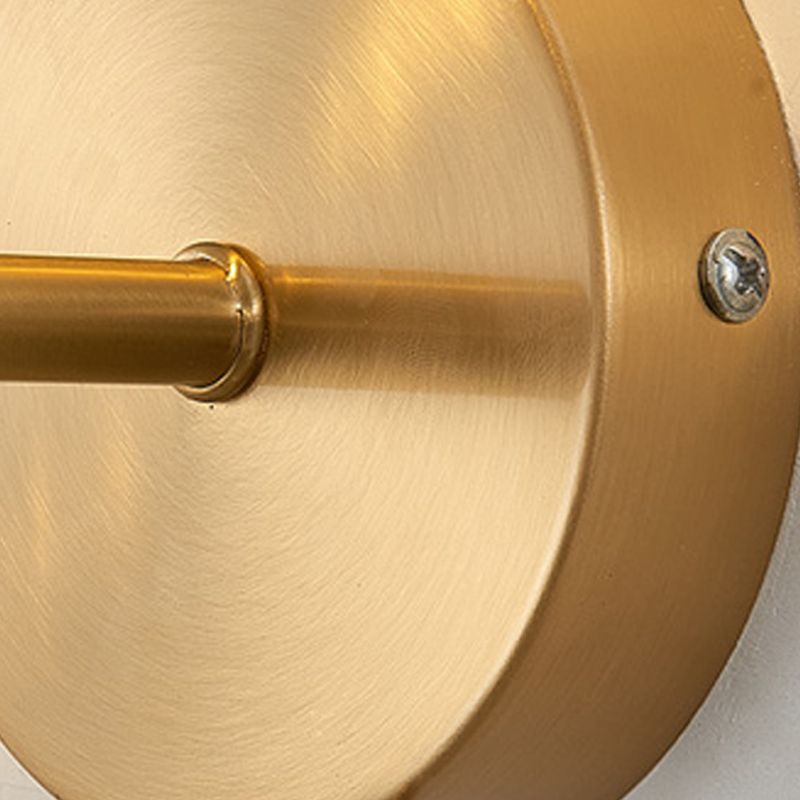 Lámpara de lámpara de pared global dorada simplicidad de vidrio blanco de 1 linda lámpara de vidrio