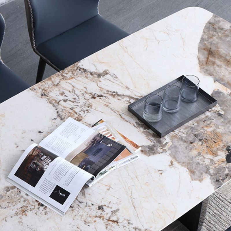 Stone Dining Table Contemporary Double Pedestal Dining Table