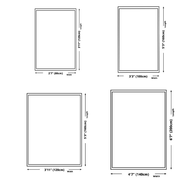 Blauw modern tapijt kleurblok polyester gebied tapijt vlekbestendig vloerkleed voor woningdecoratie