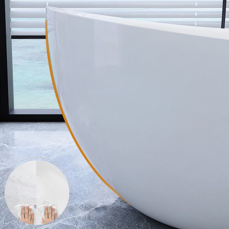 Modern Slipper Bathtub Freestanding Acrylic Soaking White Bath