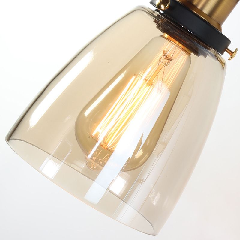 Loft Industrial Wall Mount Light Single Light Glass Shade Sconce Light for Bedside Restaurant