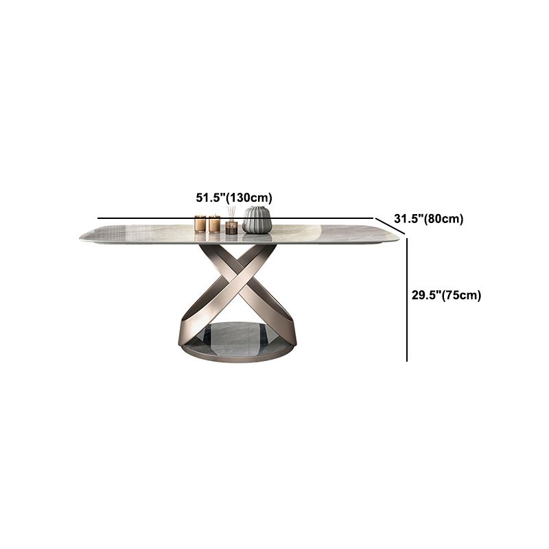 Designer Style Rectangle Dining Set 1/4/5/6 Pieces Sintered Stone Top Dinette Table Set