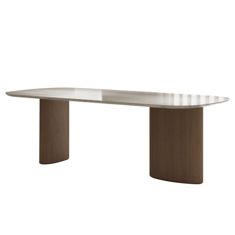 Modern Dining Set 1/5 Pcs Marble Dining Table with Upholstered Chairs