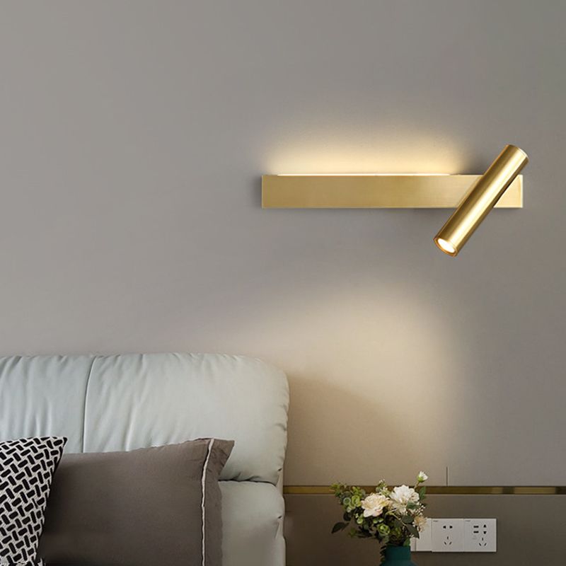 Modern Metal LED Wall Sconce Geometric Shape Wall Light with Acrylic Shade for Bedroom