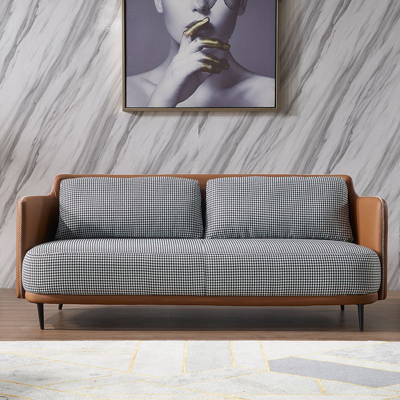 Moderne Baumwoll -Quadrat -Armsofa 29,9 "W mit Oberkissen für Wohnzimmer
