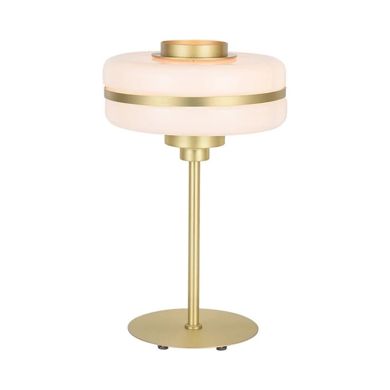 Cylindre d'or / balle / balle effilée de la lampe de nuit à un seul bulbe