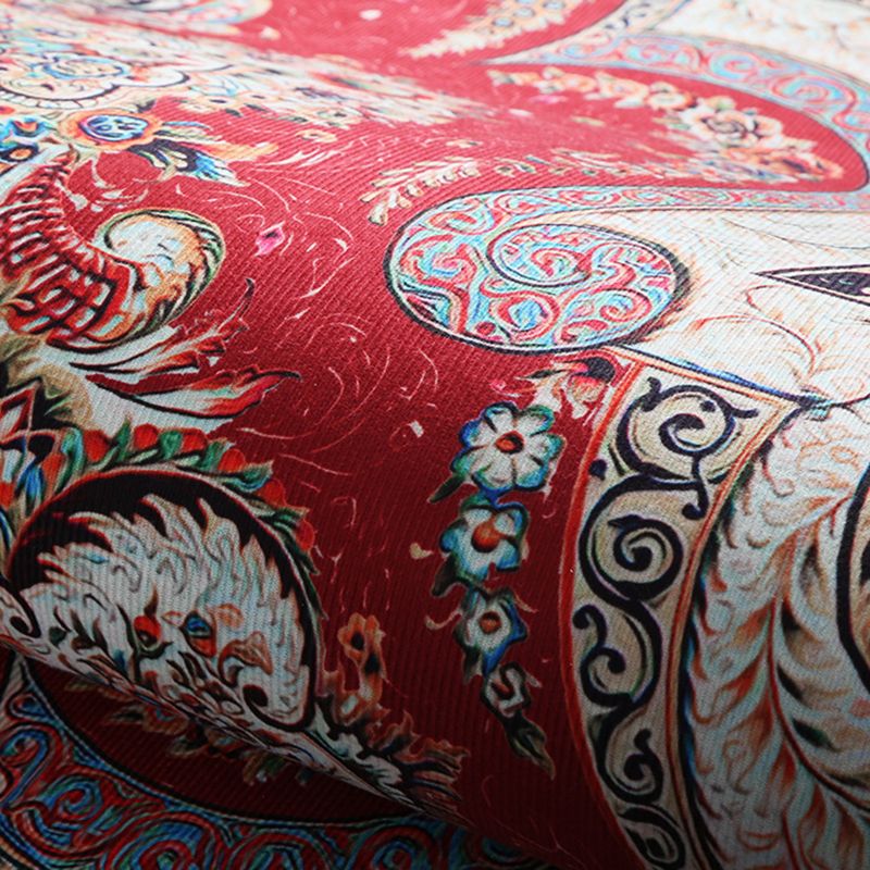 Minimalist Carpet Medallion Printed Antique Carpet Polyester Area Rug with Non-Slip Backing