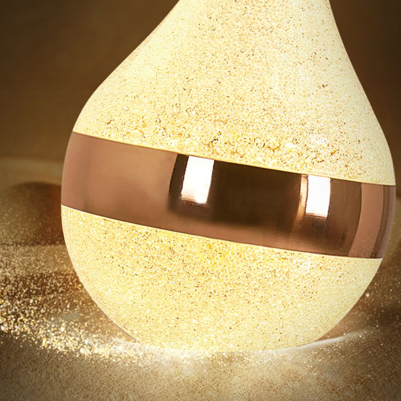 Lámpara de colgante de lágrima de hierro de hierro forjado de LED de lujo moderno con sombra acrílica