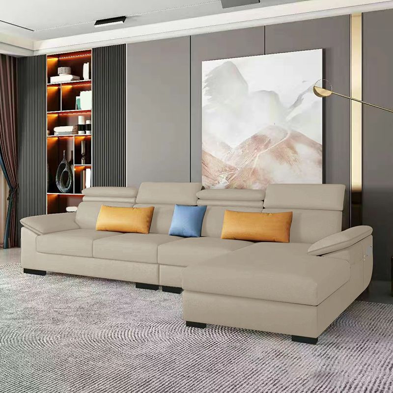 Contemporary Stain-Resistant Faux Leather Cushion Back Sectionals