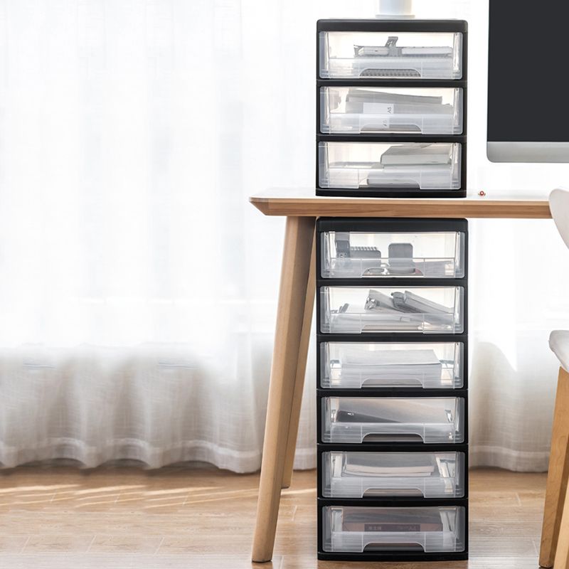 Modern Vertical Transparent File Cabinet Plastic Drawers File Cabinet