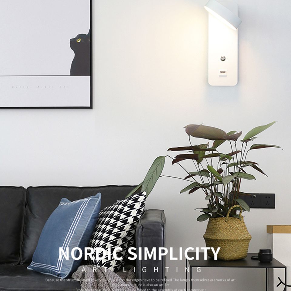 Minimalismo moderno Minimalismo LEDDA LETTURA LAMPAGGIO LAMPAGGIO ANGOLO REGOLABILE MOLTO MOLTO SCONCE LAGUA DELLA MOLTA CON STUSTRO DEMING + DESIGN USB