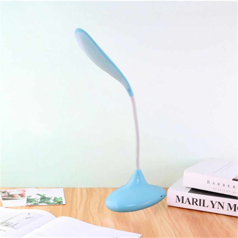 Rotatable Arm LED Standing Desk Lamp Blue/White USB Charging Reading Light for Study