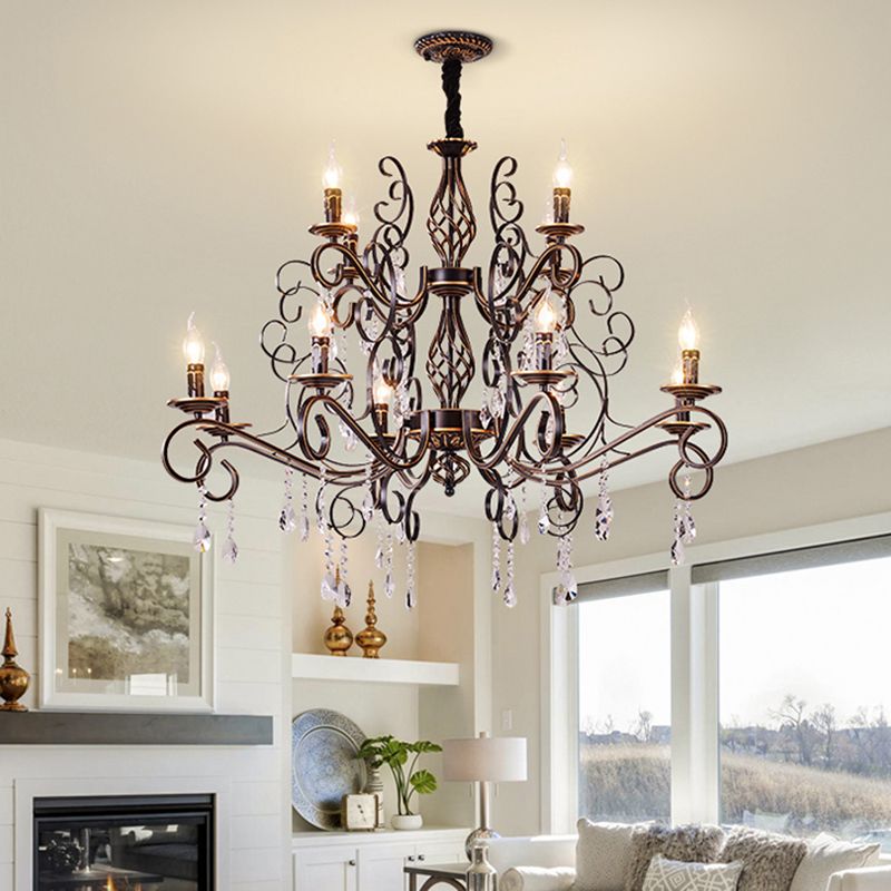 Traditional Unique Chandelier Lights Crystal Pendant Light Fixtures