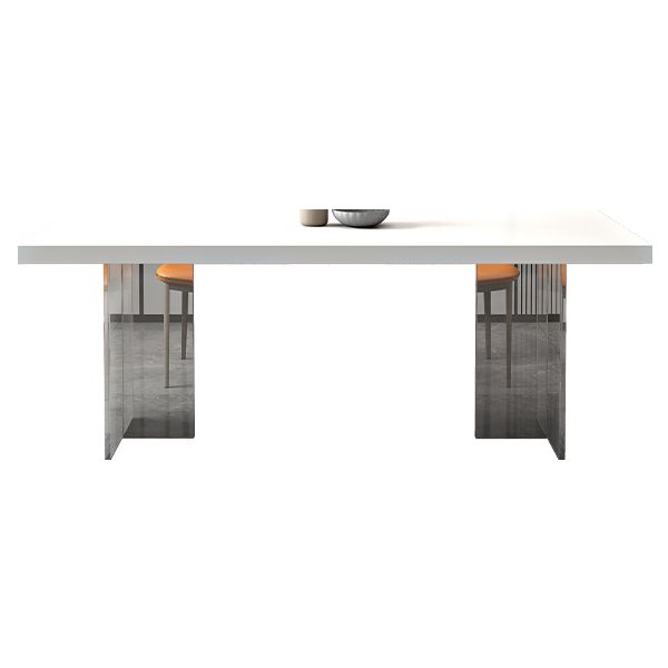 Mesa de comedor de piedra sinterizada acrílica contemporánea para la cocina para la cocina
