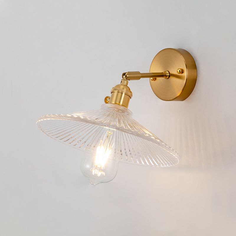 Living Room Metal Wall Sconce Modern 1 Head Glass Wall Mounted Light Fixture