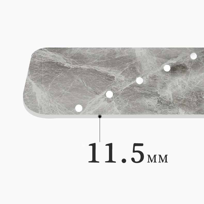 Metal and Stone Table Glam Style Simple Family Rectangular Dining Table