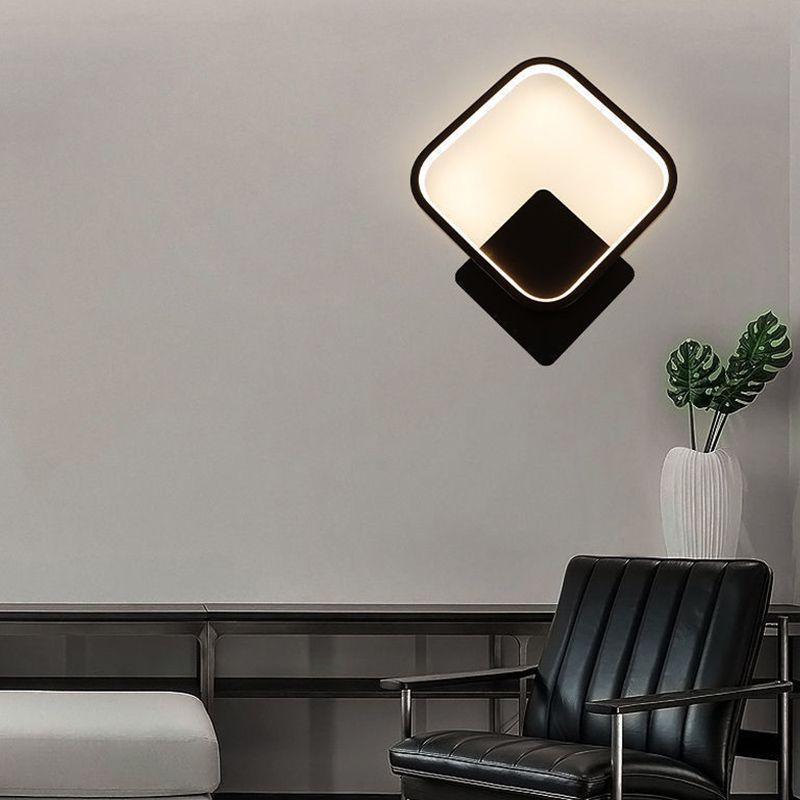 Modern Simple Wall Mount Light LED Wall Sconce Light with Silica Gel Shade for Bedroom