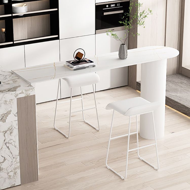 White Counter Wine Table Double Pedestal Pub Height Dining Table