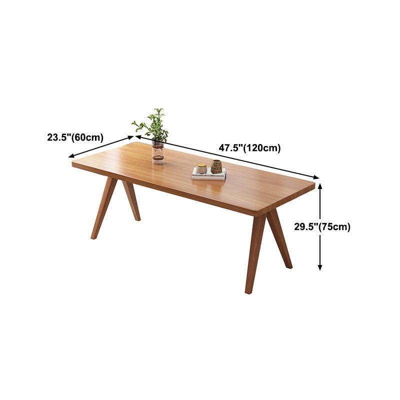 Rectangle Dining Table Pine Solid Wood Dining Table with 4 Legs for Dining Room