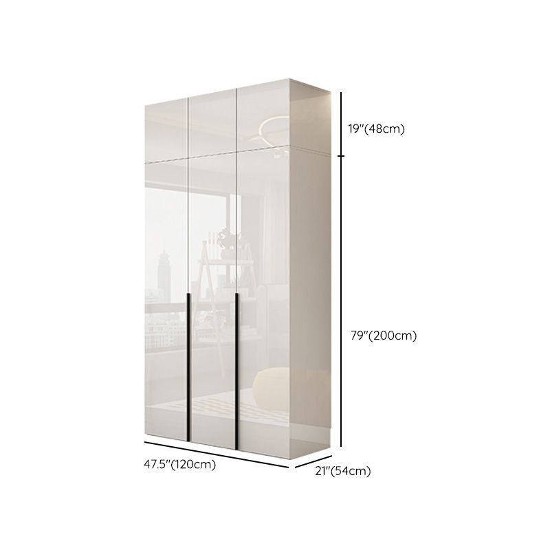 White Colour Wooden Wardrobe Soft Close Drawer Wardrobe Closet for Bedroom