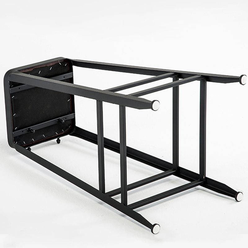 Faux Leather Dining Stools Upholstered Bar Stools with Footrest