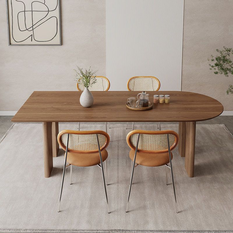 Modern Style Dining Table Solid Wood 4 Legs Dinner Table for Dining Room