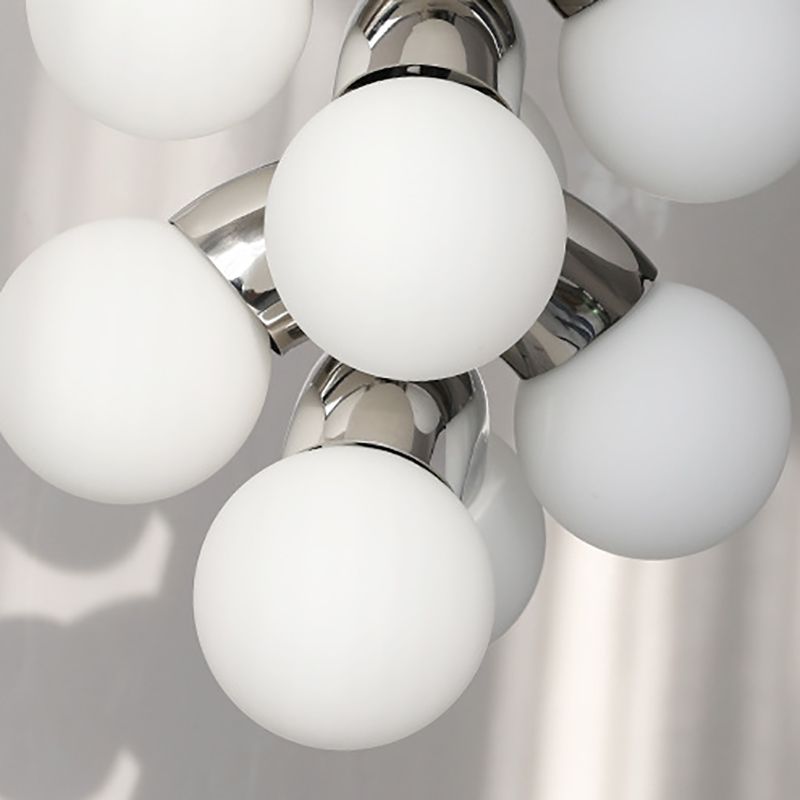 Multi Lights Chandelier Lighting Fixture Modern Chandelier Pendant Light with Glass Shade