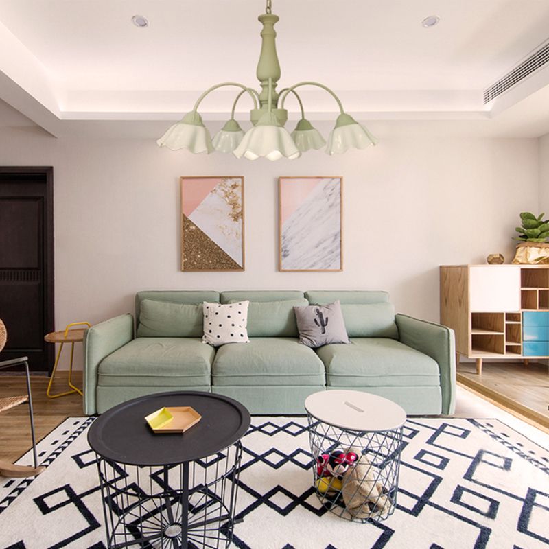 White Glass Hanging Pendant Lights Modern Hanging Lamps for Dining Room