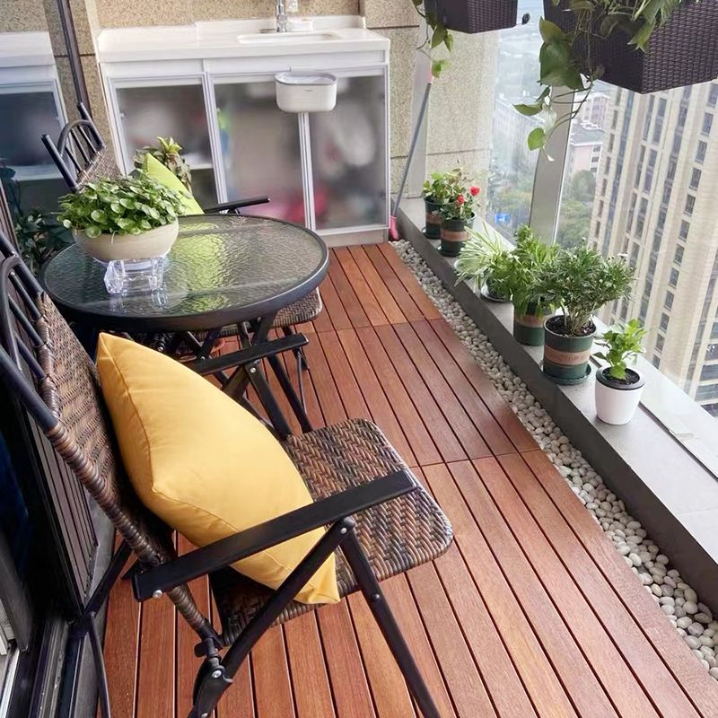 Outdoor Patio Water-resistant Composite Wooden Snapping Deck Plank