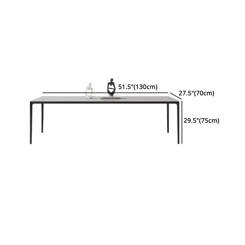 Modern Sintered Stone Top Dining Set Rectangle 1/2/3/5 Pieces Dining Table with Chairs