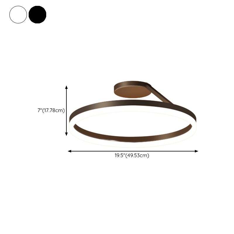Metal Circular Mount Lighting Simplicity 1 Light Flush Mount Fixture