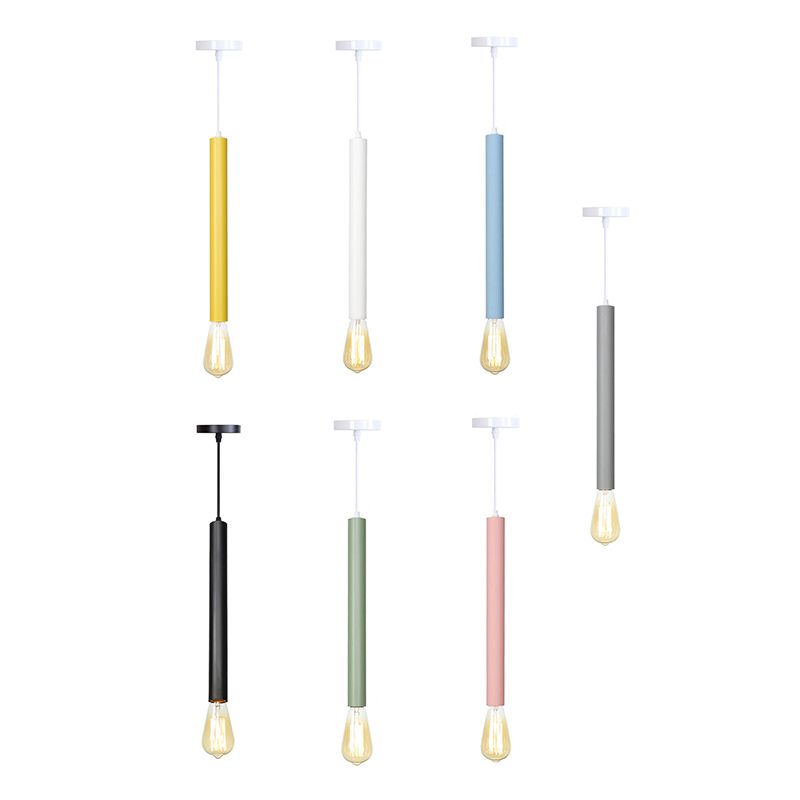 Lámpara de mini lámpara colgante de 15 "altura Simplicidad de tiras largas de 1 luces de 1 luces de iluminación