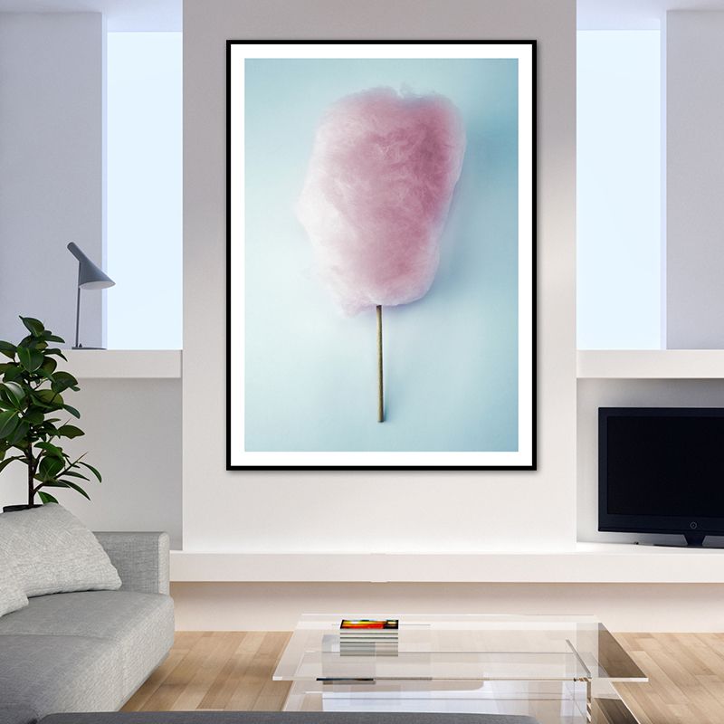 Cotton Candy Wall Art Pink Modernist Canvas Print for Girls Bedroom, Multiple Sizes