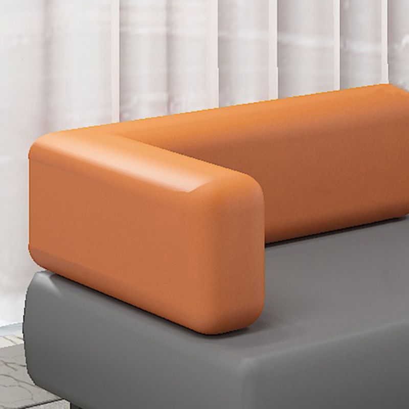 Faux Leather Sofa 30.70" D x 29.52" H Tuxedo Arm Sofa for Living Room