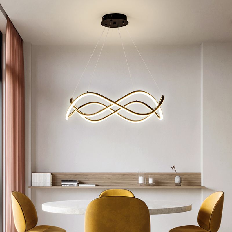 Araña colgante de metal estilo moderno 1 lámpara de lámpara de luz iluminación