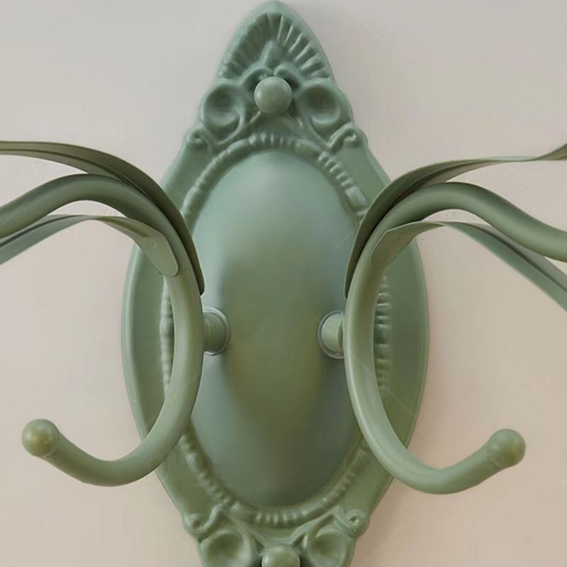 Iron and Glass 1 / 2 - Light Bath Sconce in Green & White Bathroom Vanity Lighting