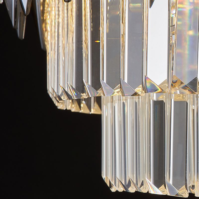 Modern Style Three-Tier Wall Light Crystal 3 Lights Sconces for Bedroom