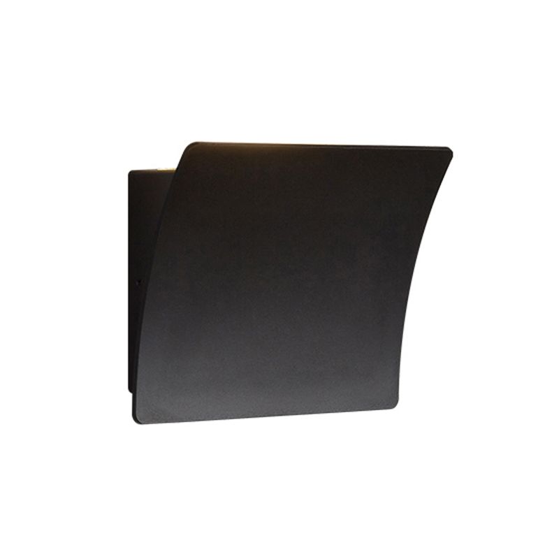 Black LED Wall Lamp Modern Style Wall Mount Lamp with Metal Shade for Bedroom