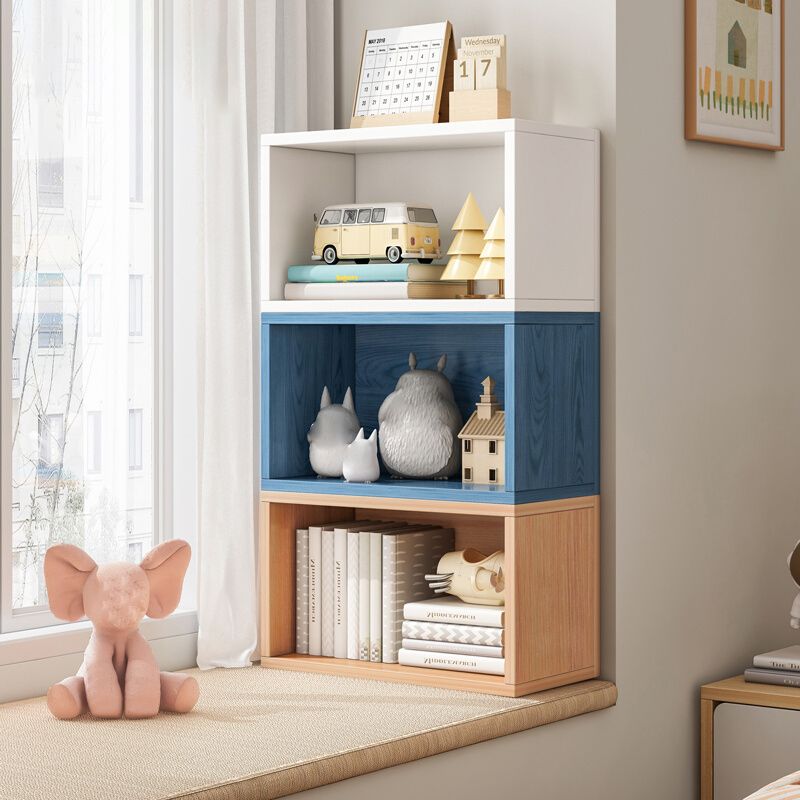 Scandinavian Style Bookshelf Engineer Wood Bookcase for Study Room